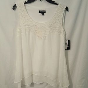 I.N. Studio white lacey shirt